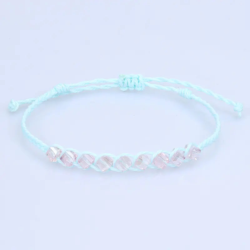 Handmade Cubic Crystal Bead Bracelet