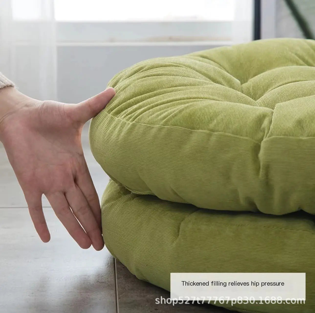 Japanese Minimalist Corduroy Tatami Cushion Seat Pad