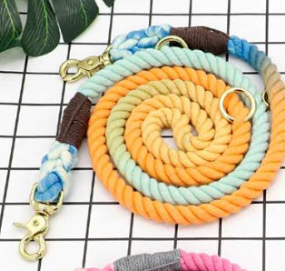 Multi-Color Cotton Long Leash for Pets