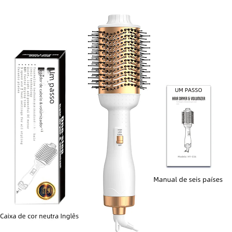 Black Gold Multifunctional Ionic Hair Dryer Brush