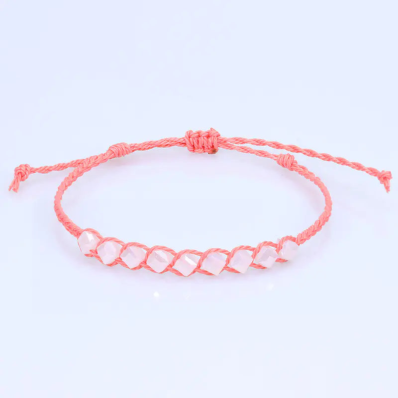 Handmade Cubic Crystal Bead Bracelet