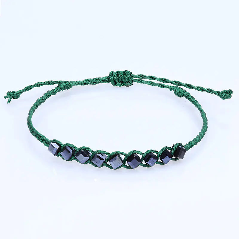Handmade Cubic Crystal Bead Bracelet
