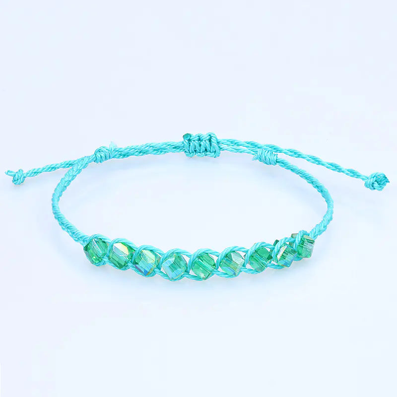 Handmade Cubic Crystal Bead Bracelet