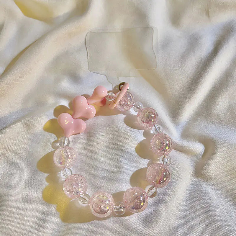 Love Bead Chain Phone Strap