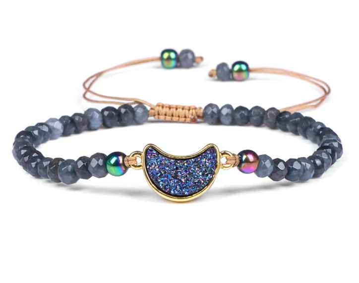 Natural Stone Wheel Bead Bracelet