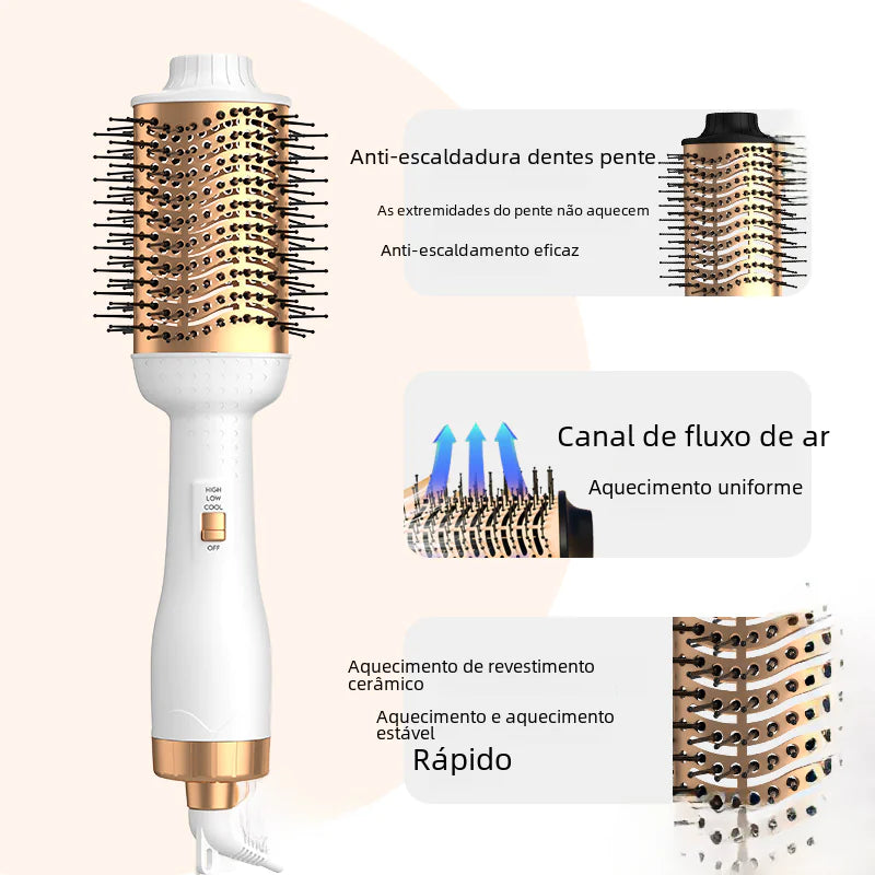 Black Gold Multifunctional Ionic Hair Dryer Brush
