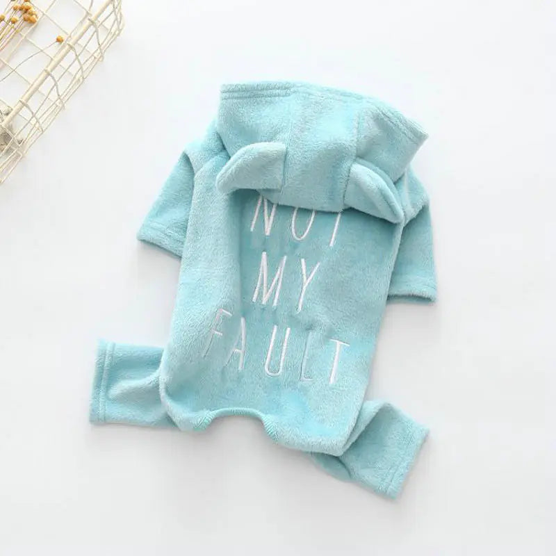 Embroidered Solid Color Dog Jumpsuit for Pets